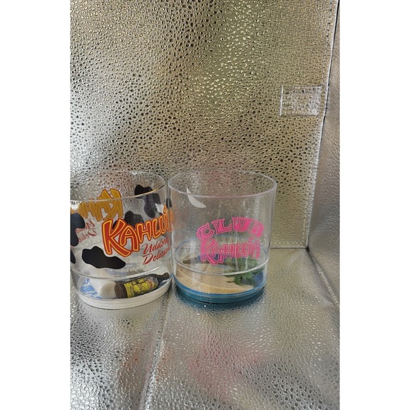 Other - (2) Club Kahlua  Novelty Plastic Drinkware‎ Assorted Style Seashell Sand Designs